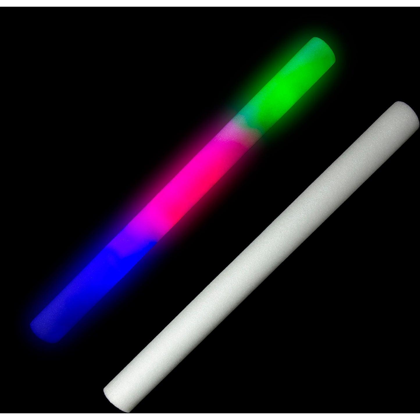 Flashing rainbow 48cm LED foam batton
