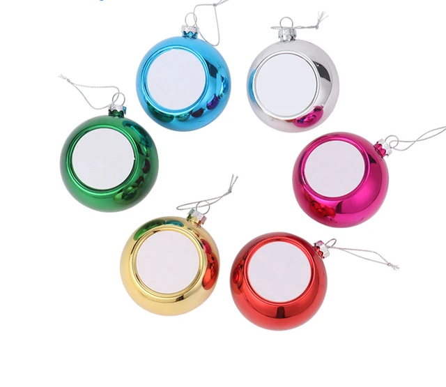 Sublimation Blank Plastic Christmas Ornaments Ball
