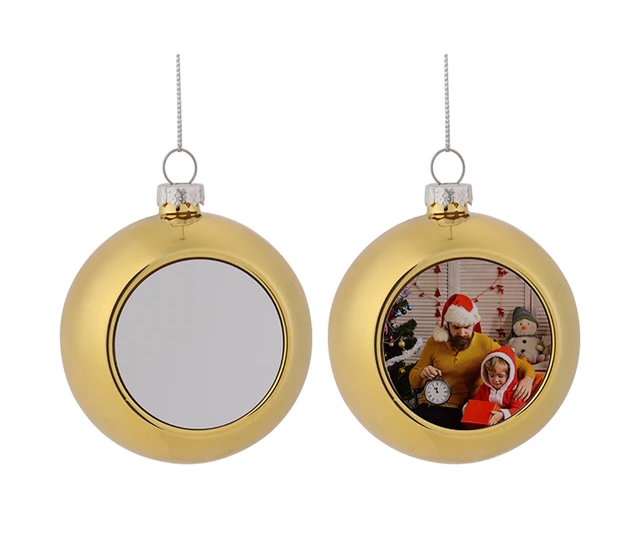 Sublimation Blank Plastic Christmas Ornaments Ball