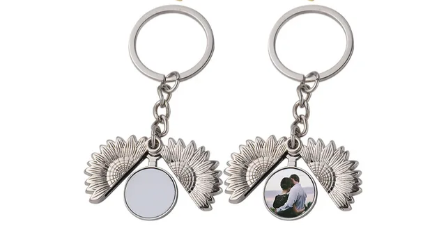 Sublimation sunflower keychain