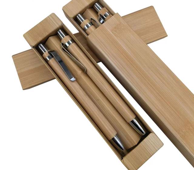Bamboo ballpoint pen sets