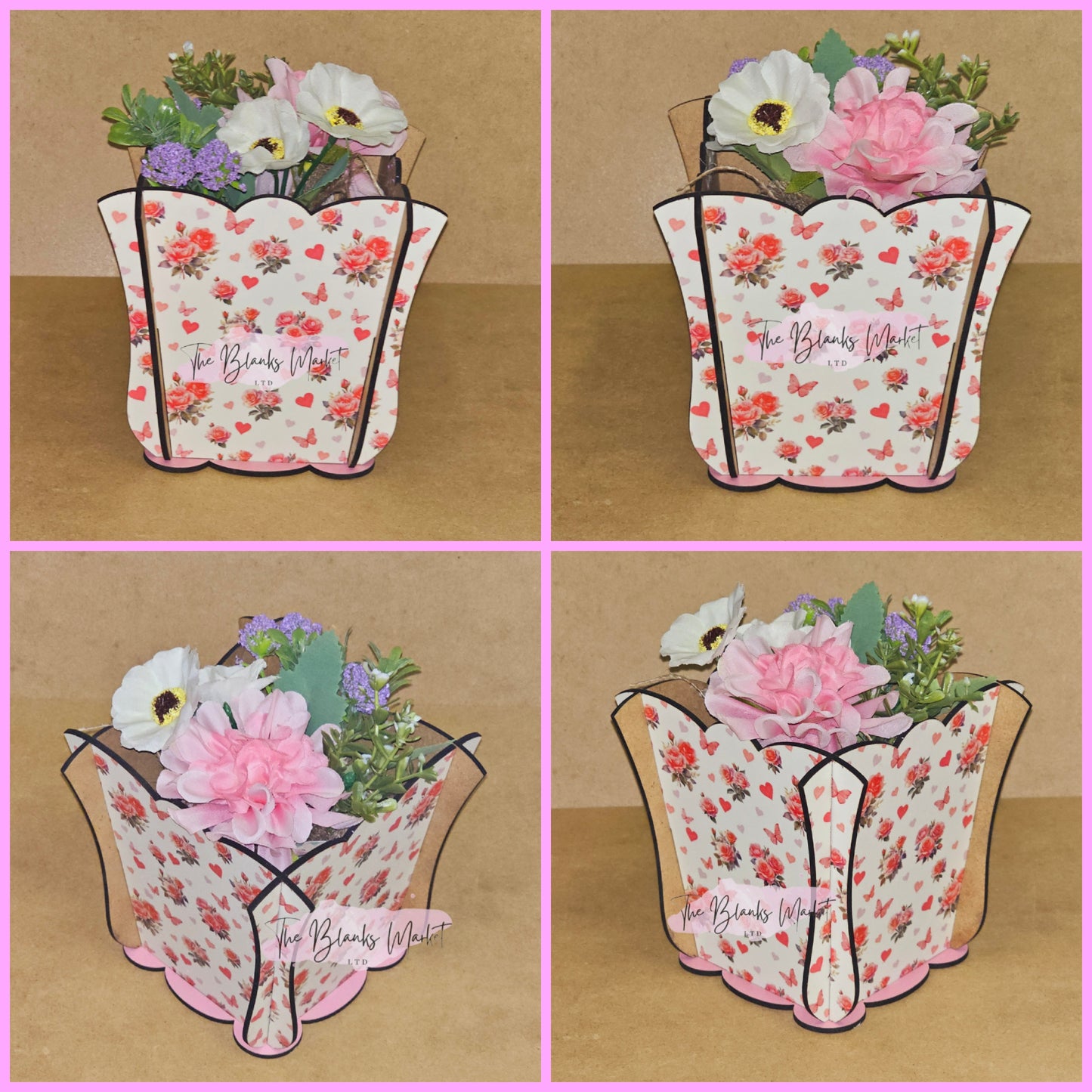 Small mdf flower pot