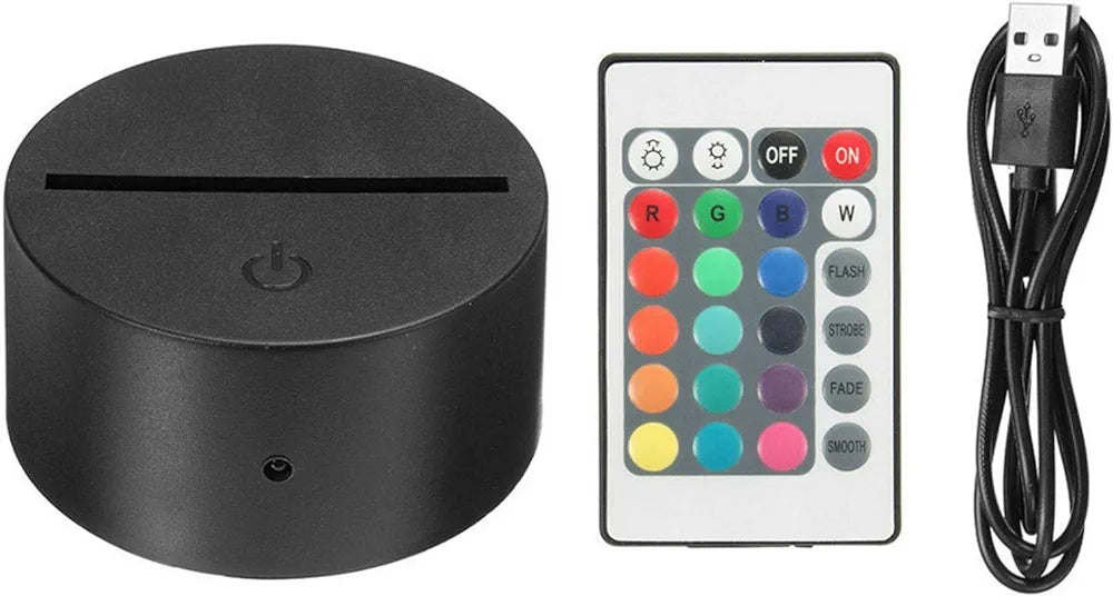 Led lamp base with remote