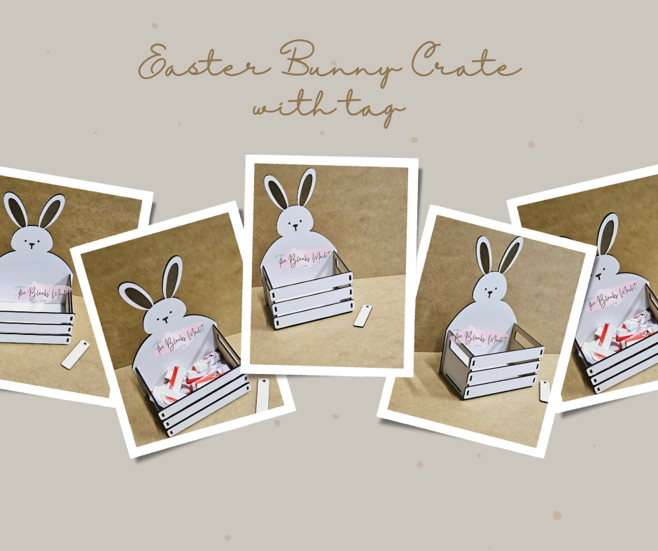 Easter bunny crate with tag