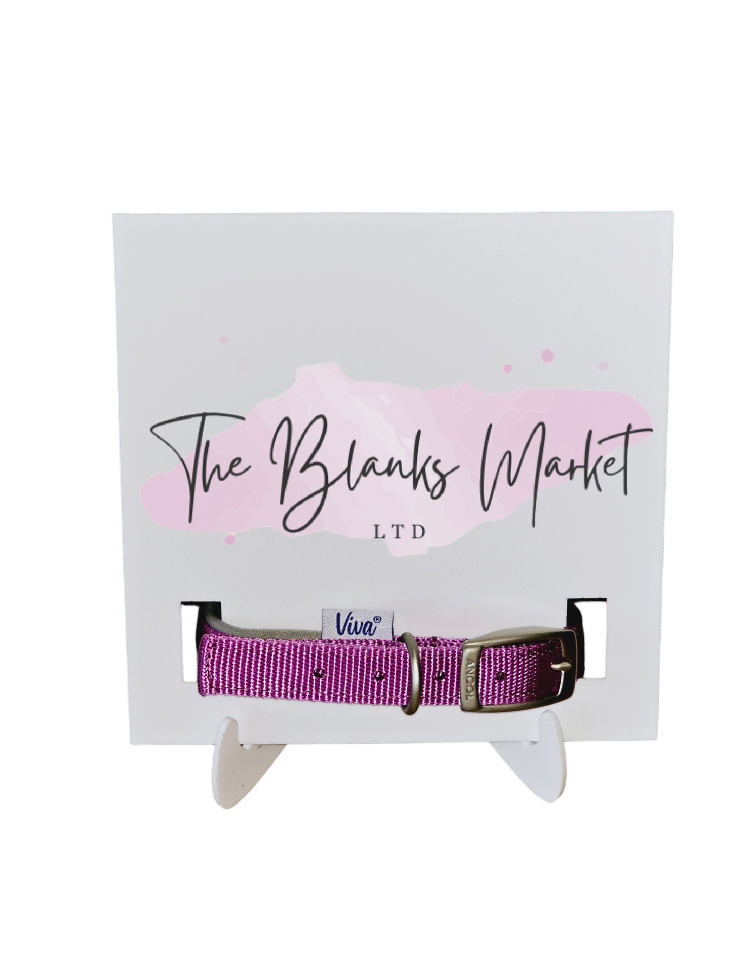 Pet collar memorial acrylic blank with stand