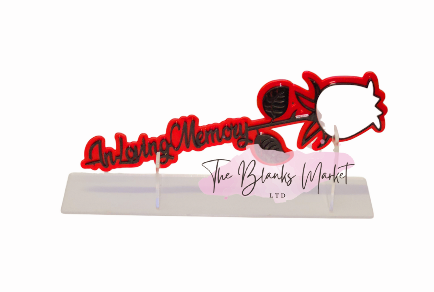 In loving memory acrylic sublimation rose