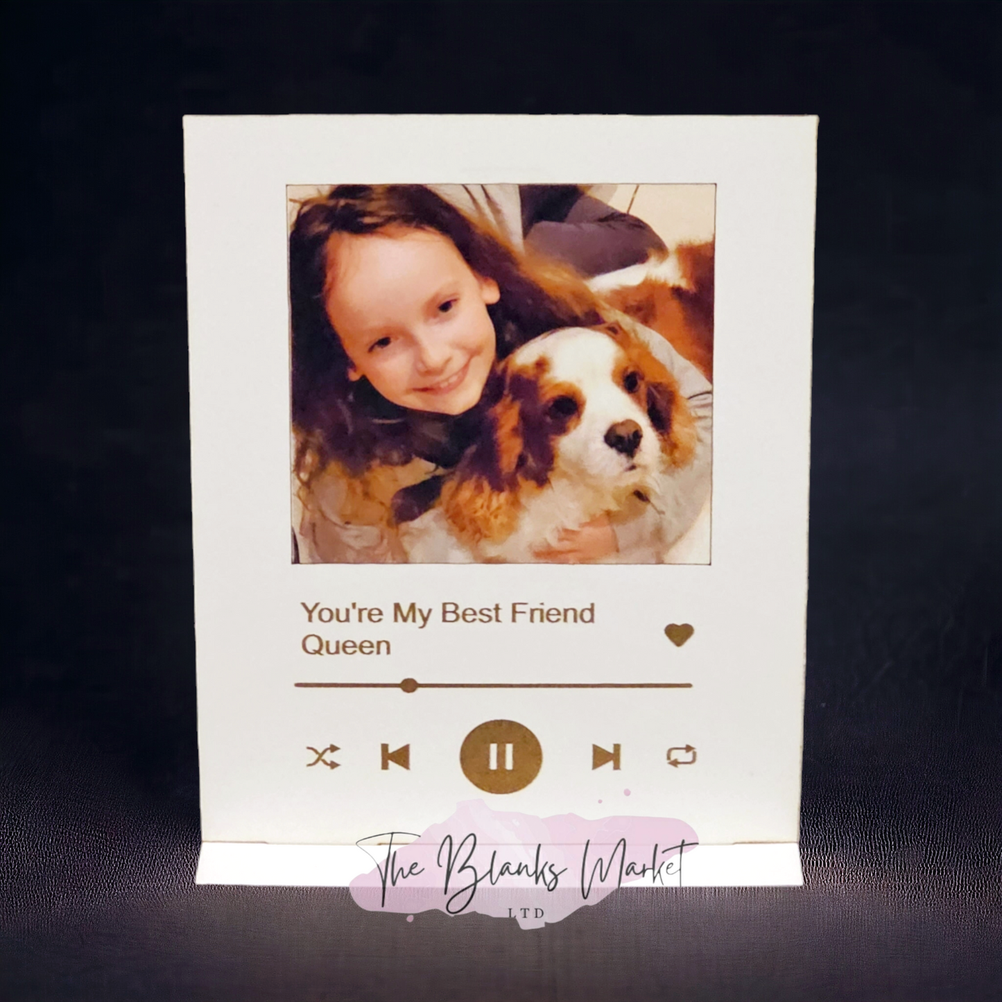 Engraved song mdf freestanding board