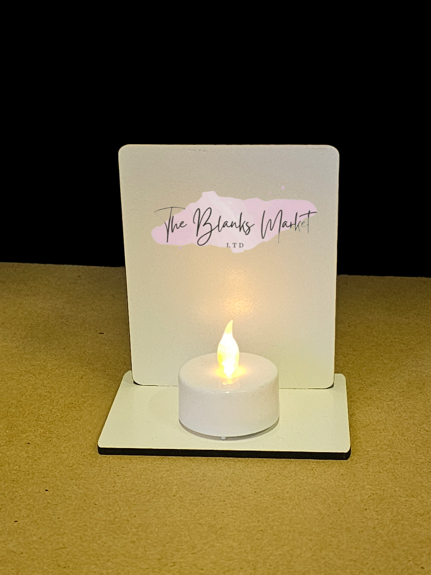 White fronted mdf tealight holder