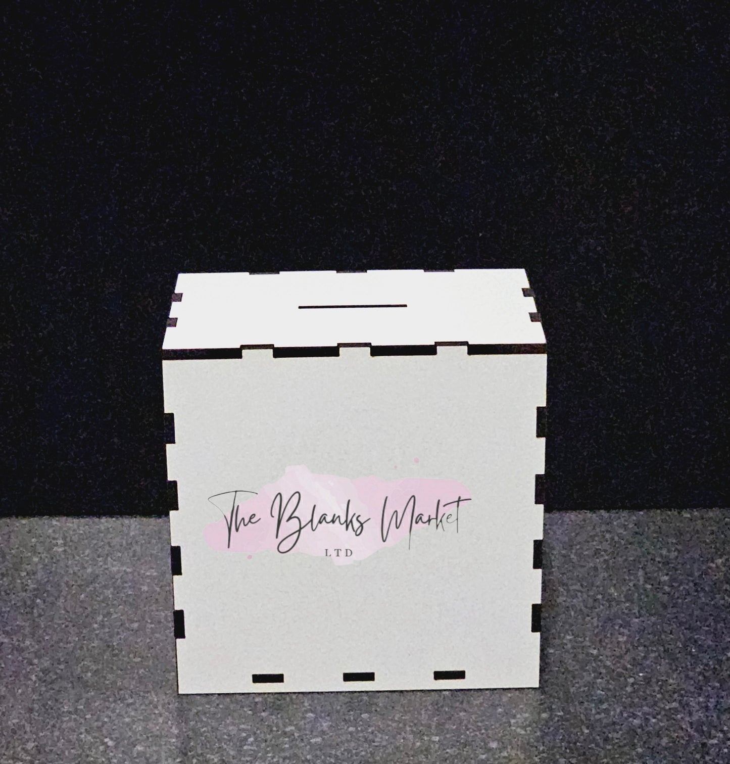 White fronted mdf money box