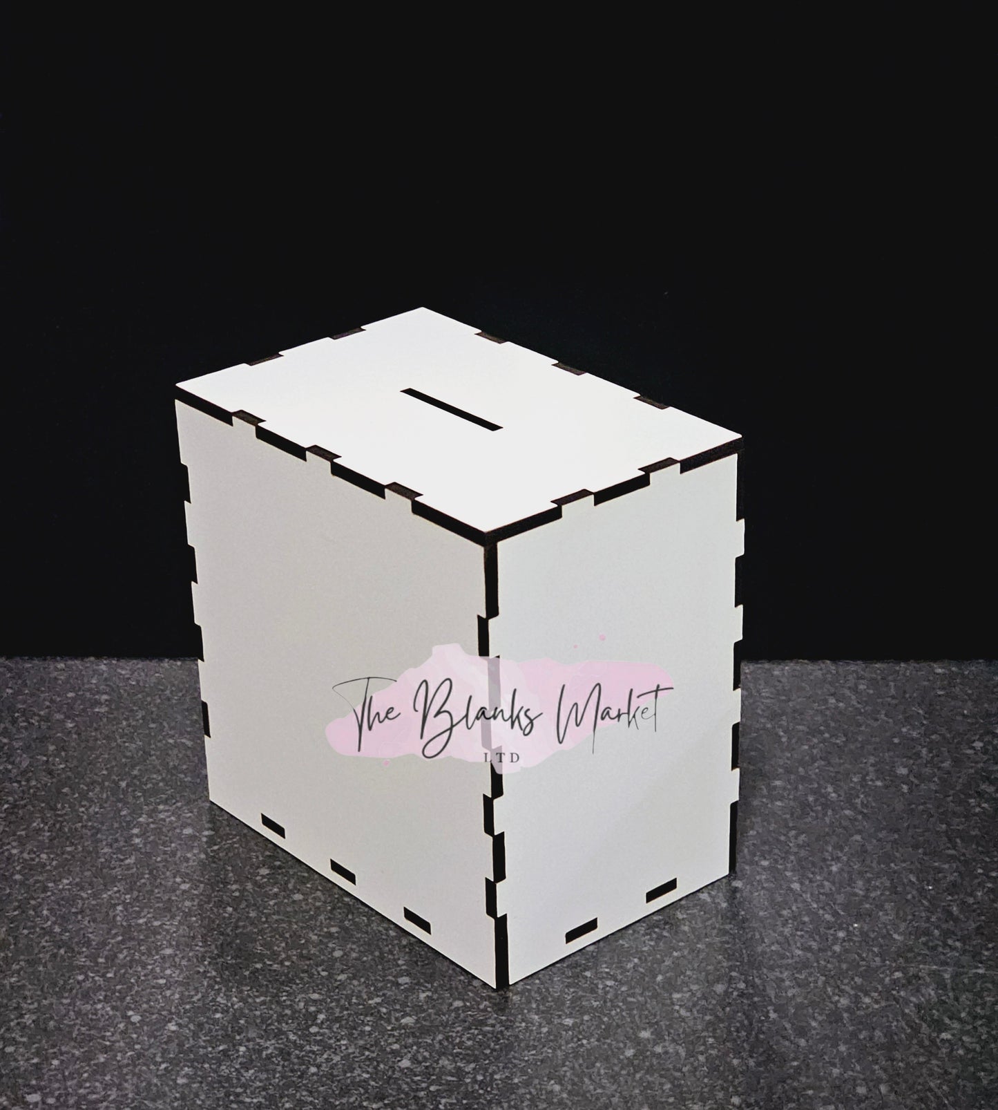 White fronted mdf money box