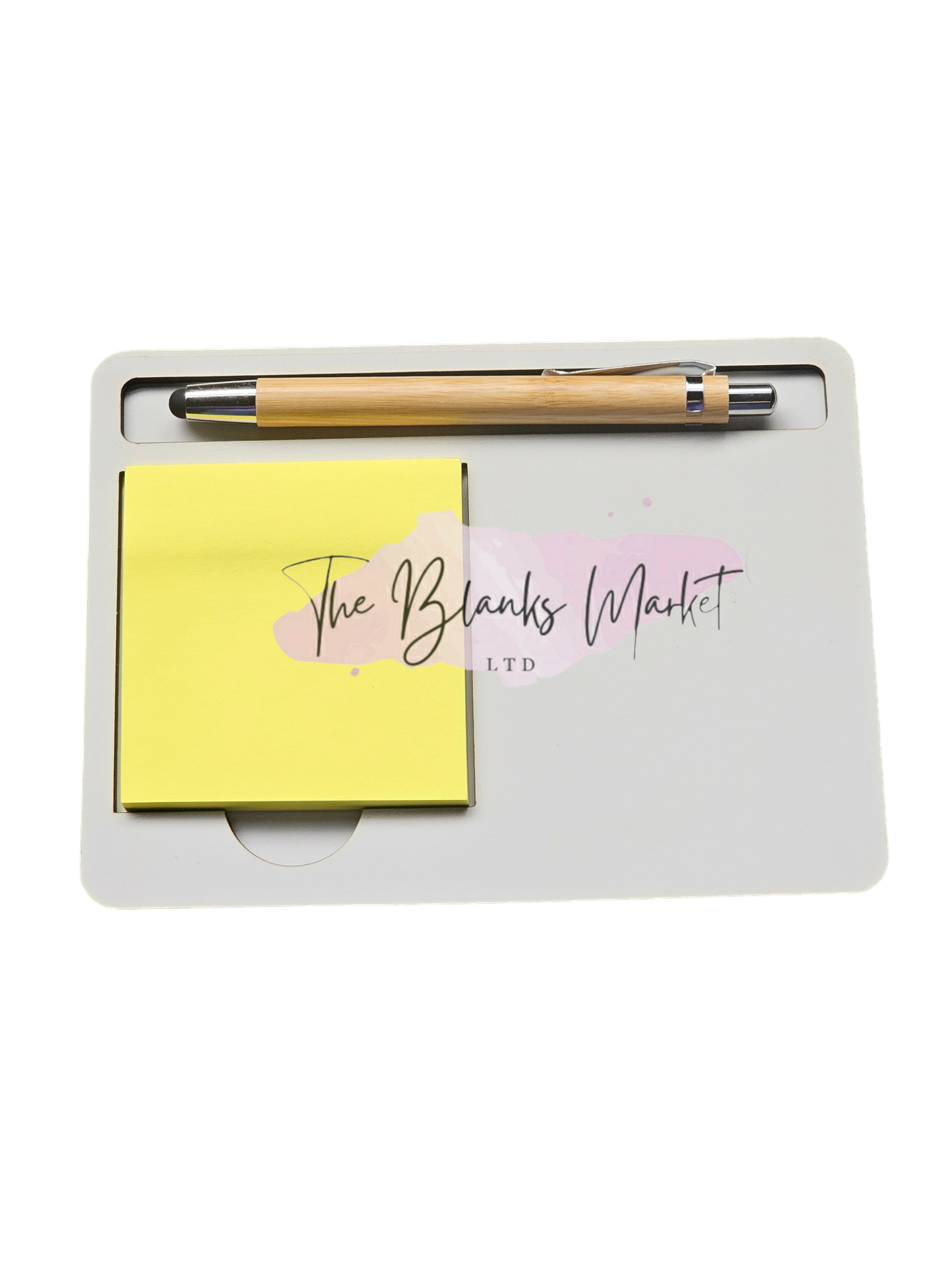 Mdf post it note/ pen holder