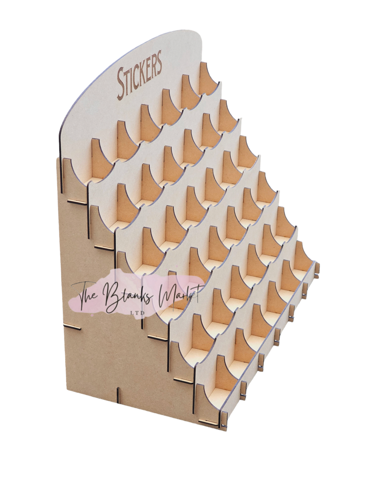 MDF sticker display stand