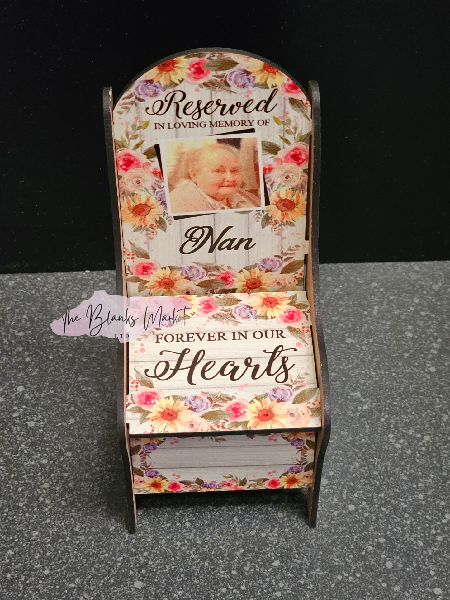 Memorial chair -white fronted mdf