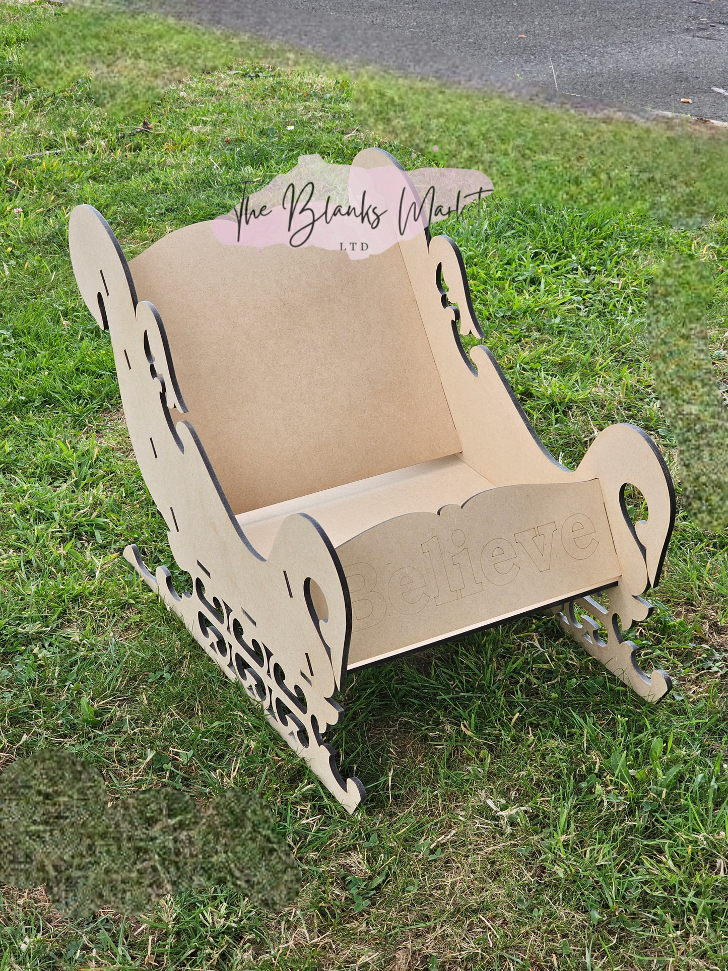 6mm Freestanding Large Christmas Sleigh
