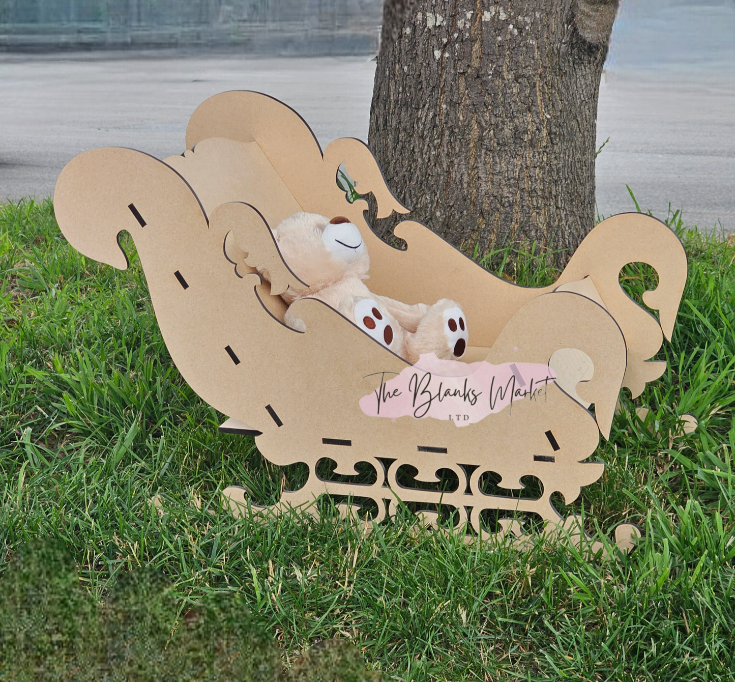 6mm Freestanding Large Christmas Sleigh