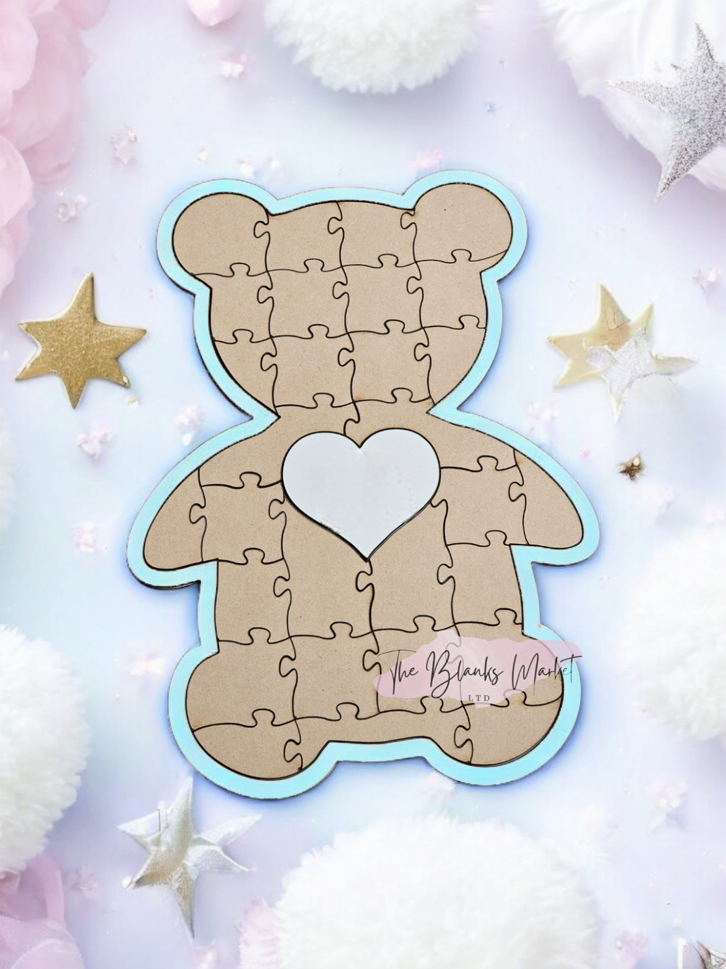 Baby shower puzzle guest book