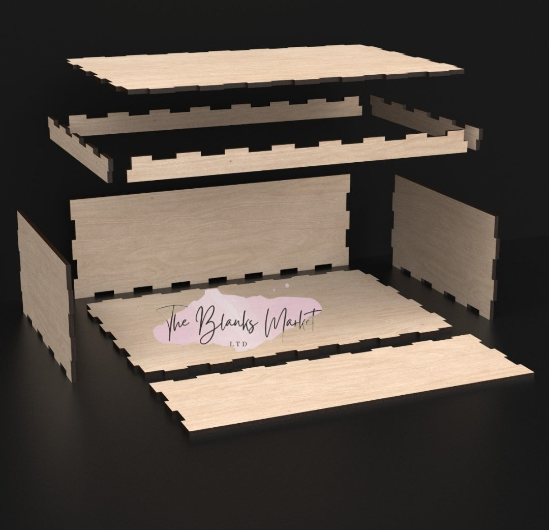 Plain Wooden box with lid