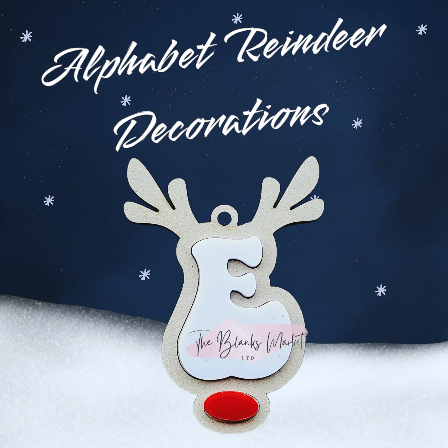 Alphabet Reindeer Decorations