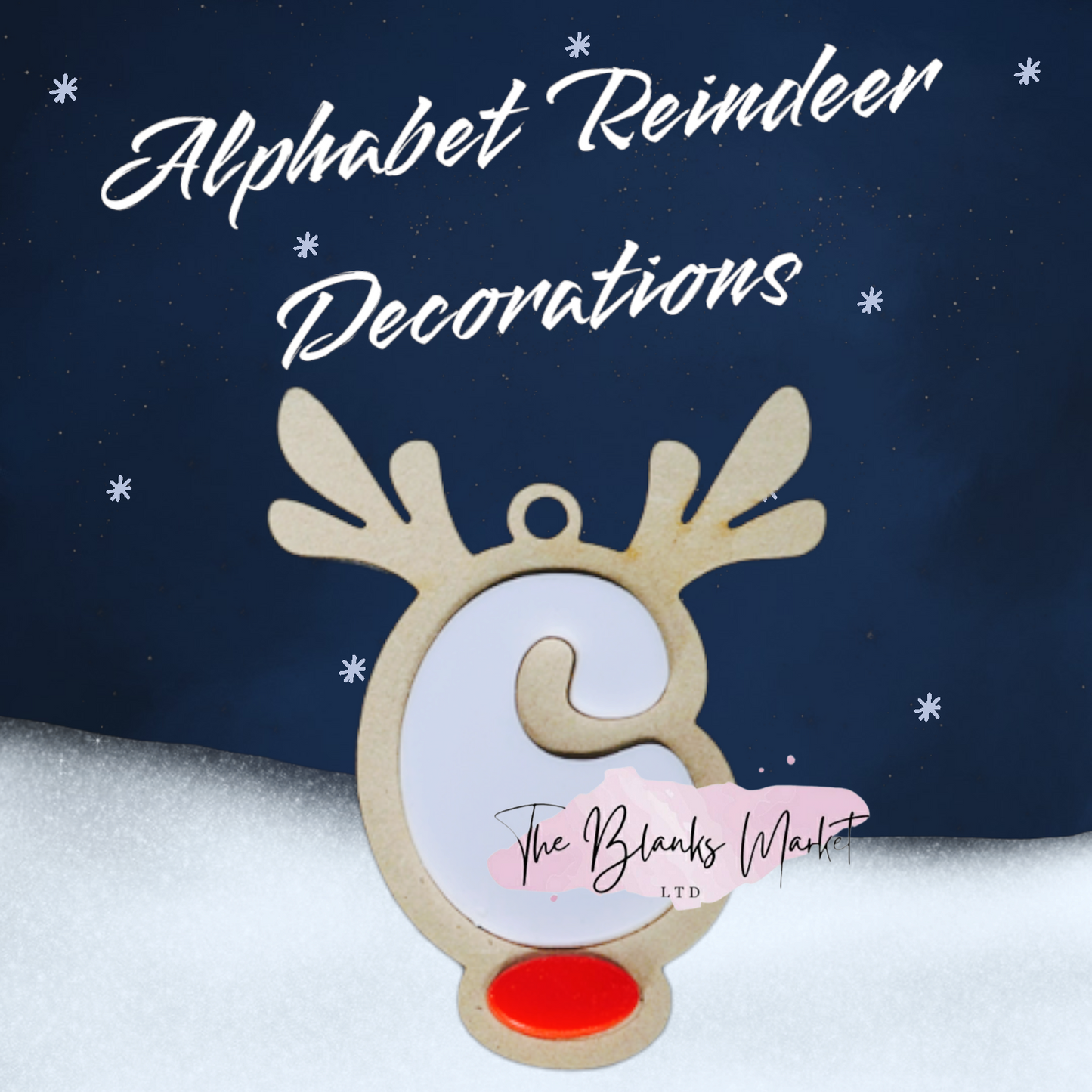 Alphabet Reindeer Decorations