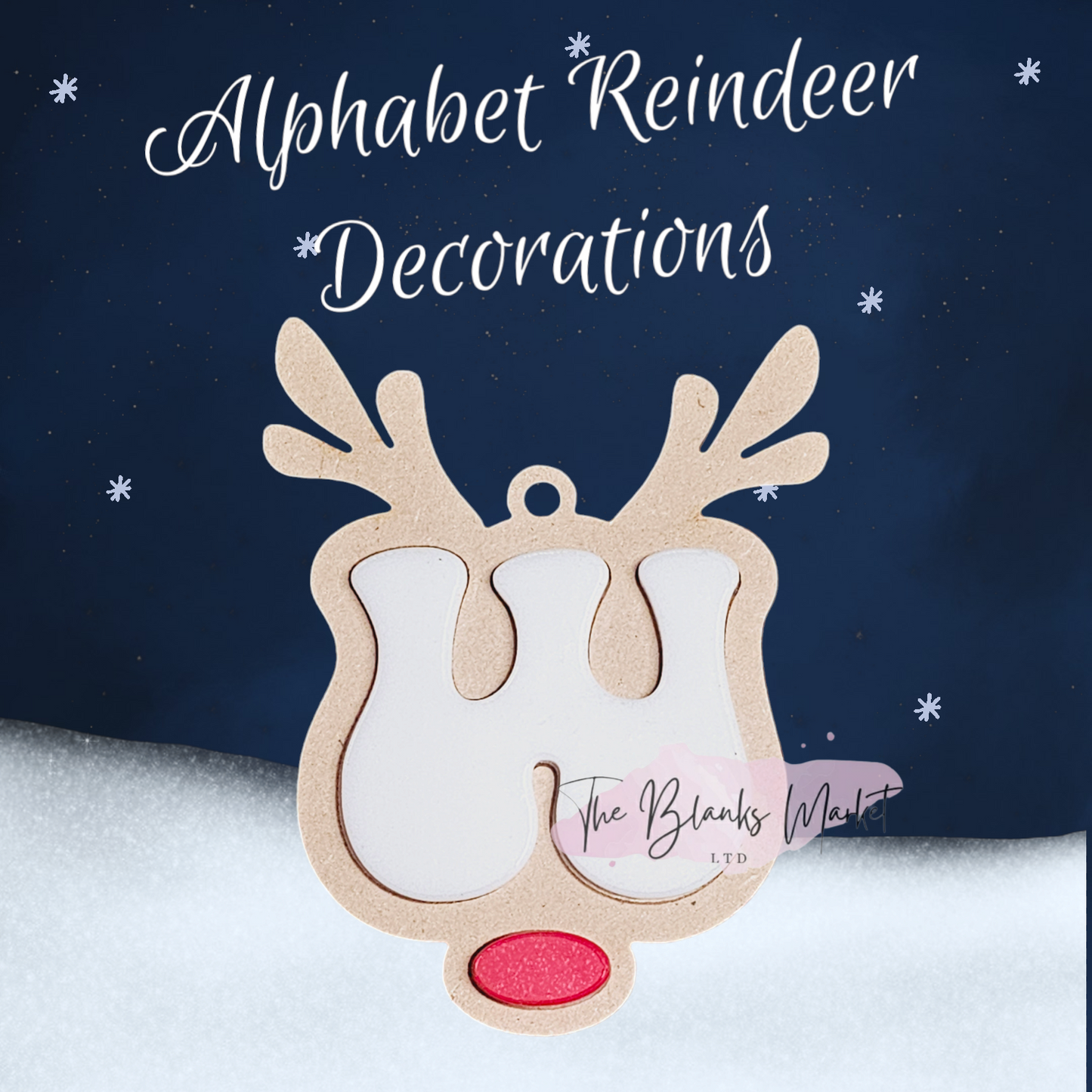 Alphabet Reindeer Decorations