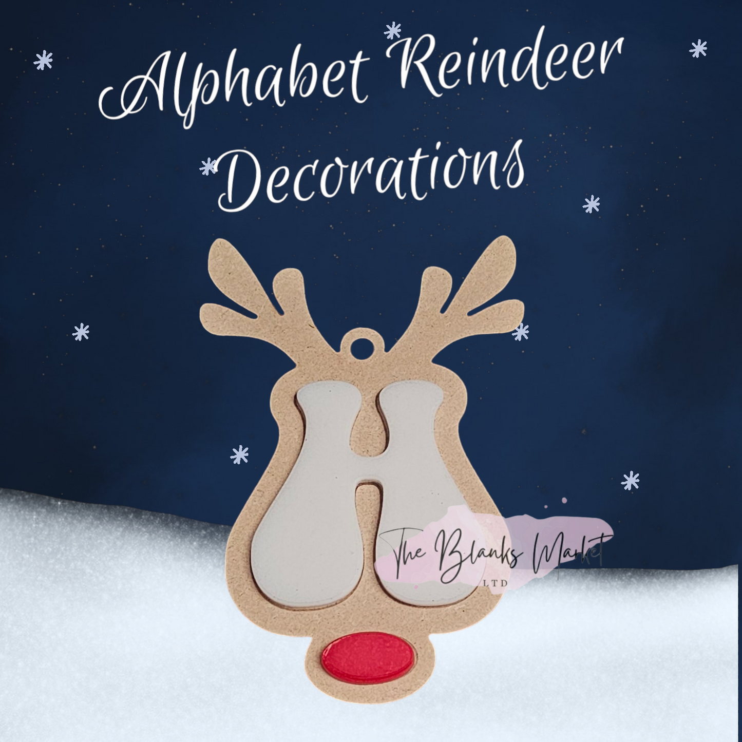 Alphabet Reindeer Decorations