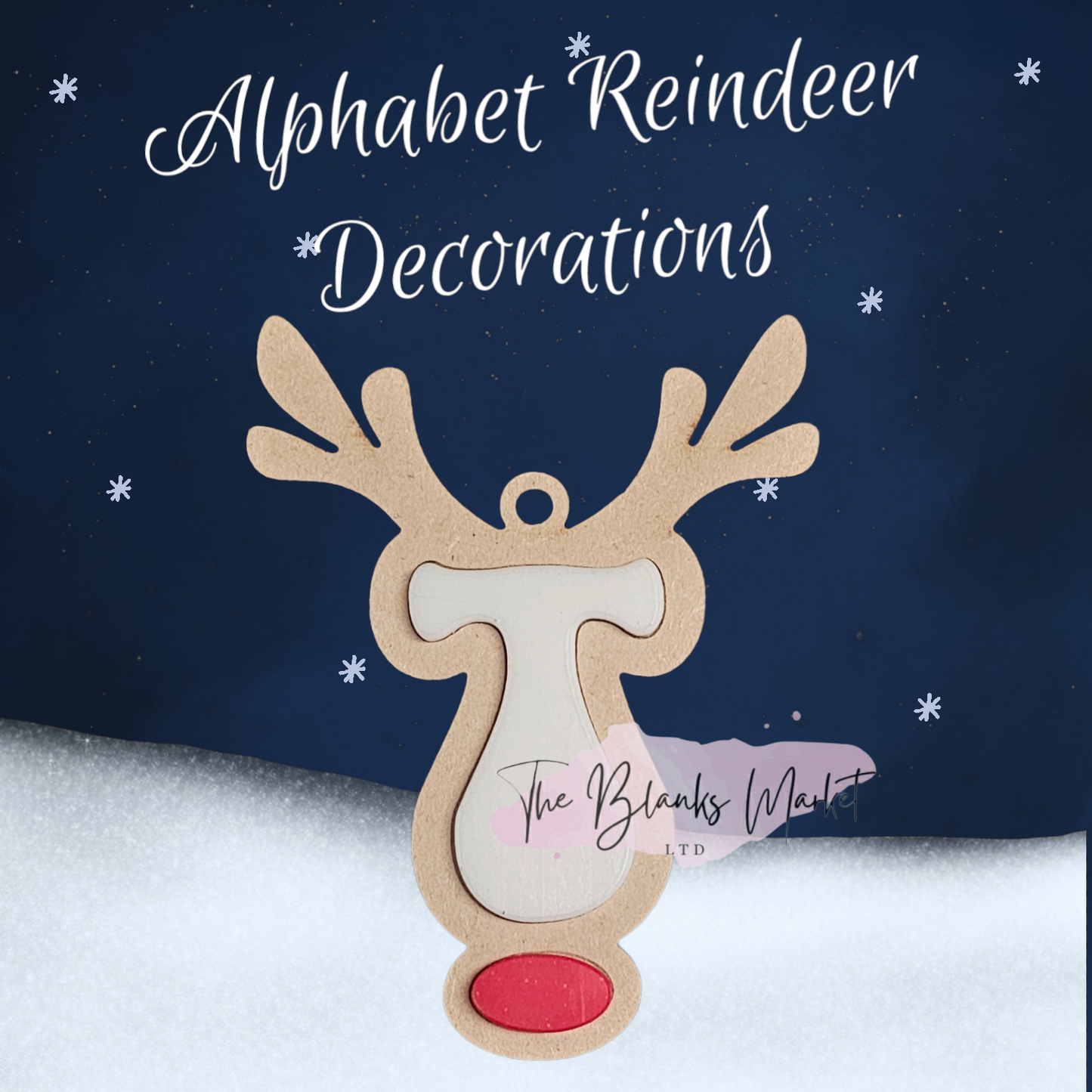 Alphabet Reindeer Decorations