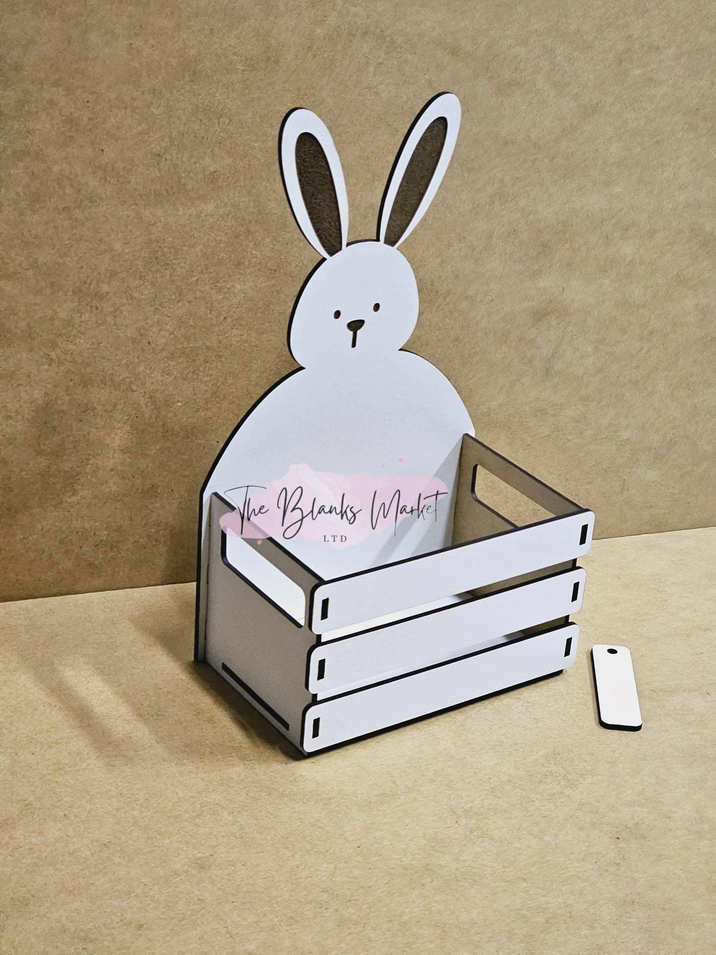 Easter bunny crate with tag