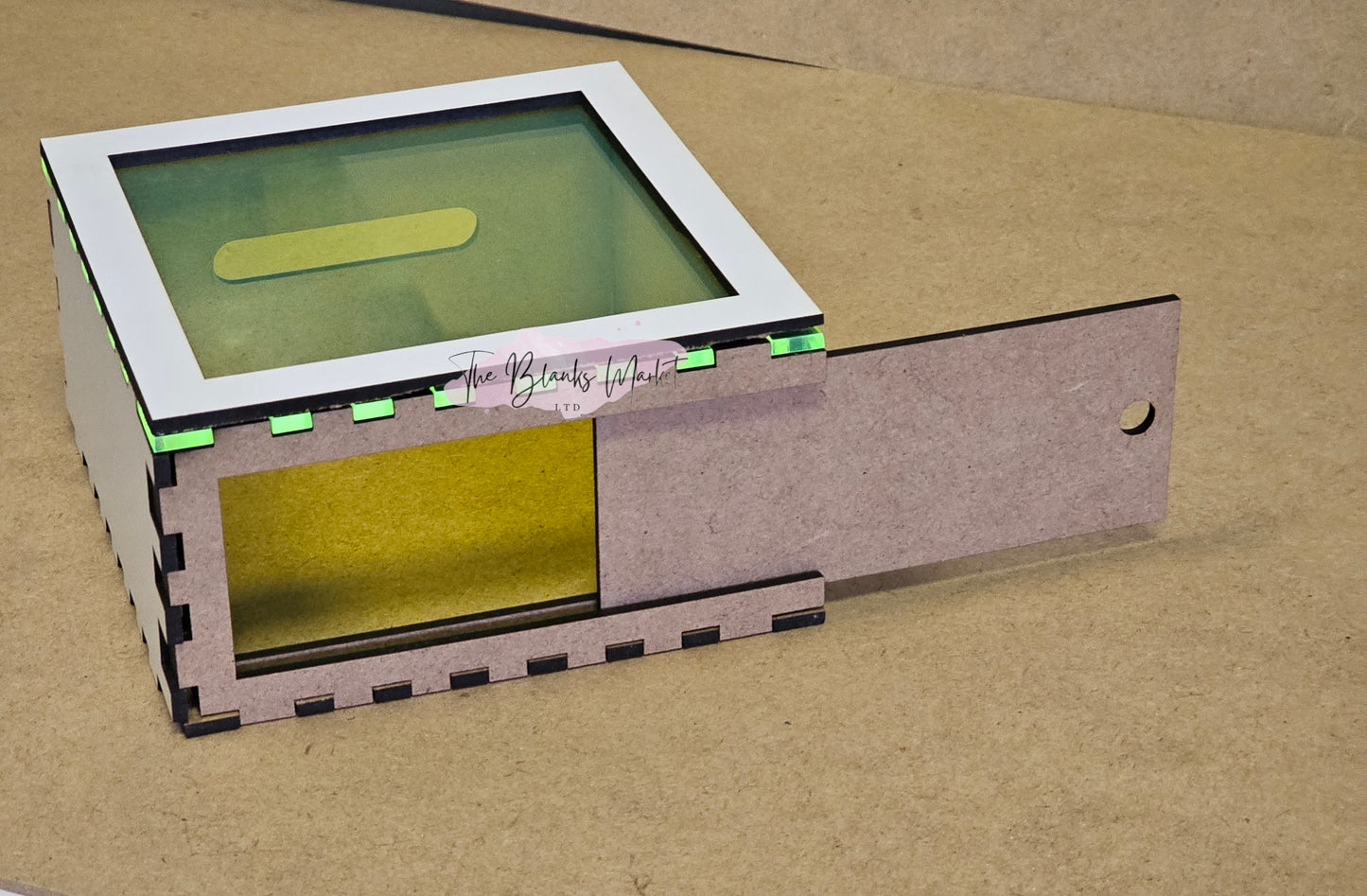Money boxes with acrylic front