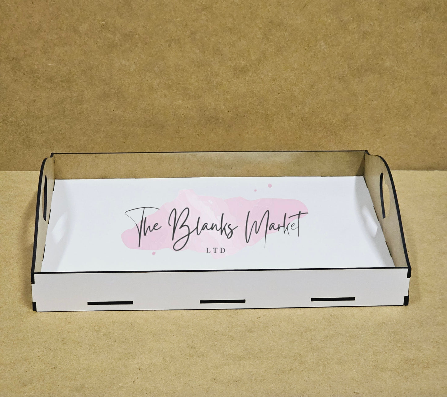White fronted mdf tray