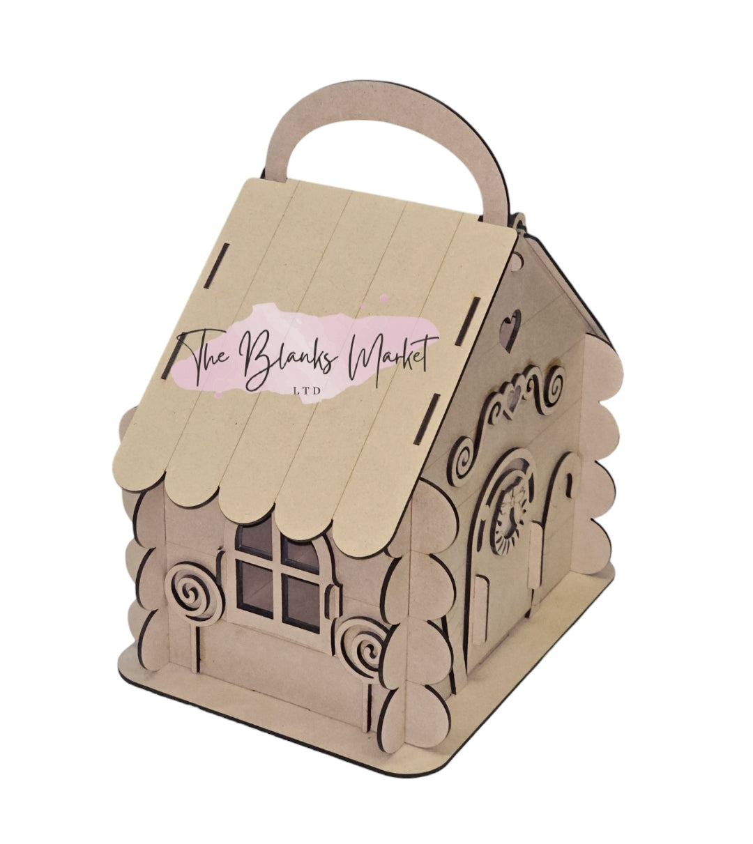 3D Gingerbread House candy box