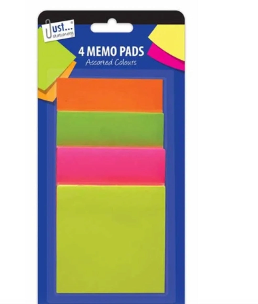 Sticky Memo Pads 4pk