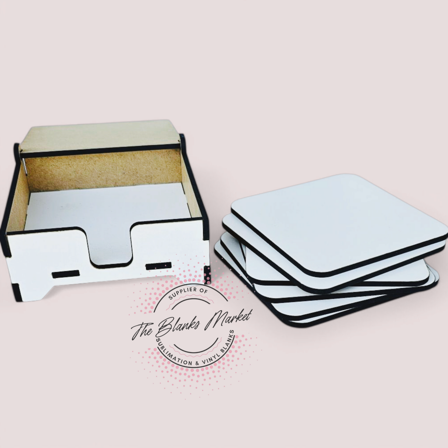 Coaster box and 6 coasters
