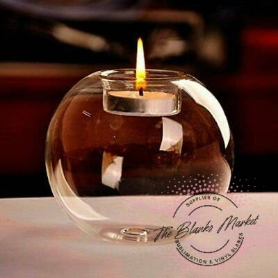 Glass tealight holder