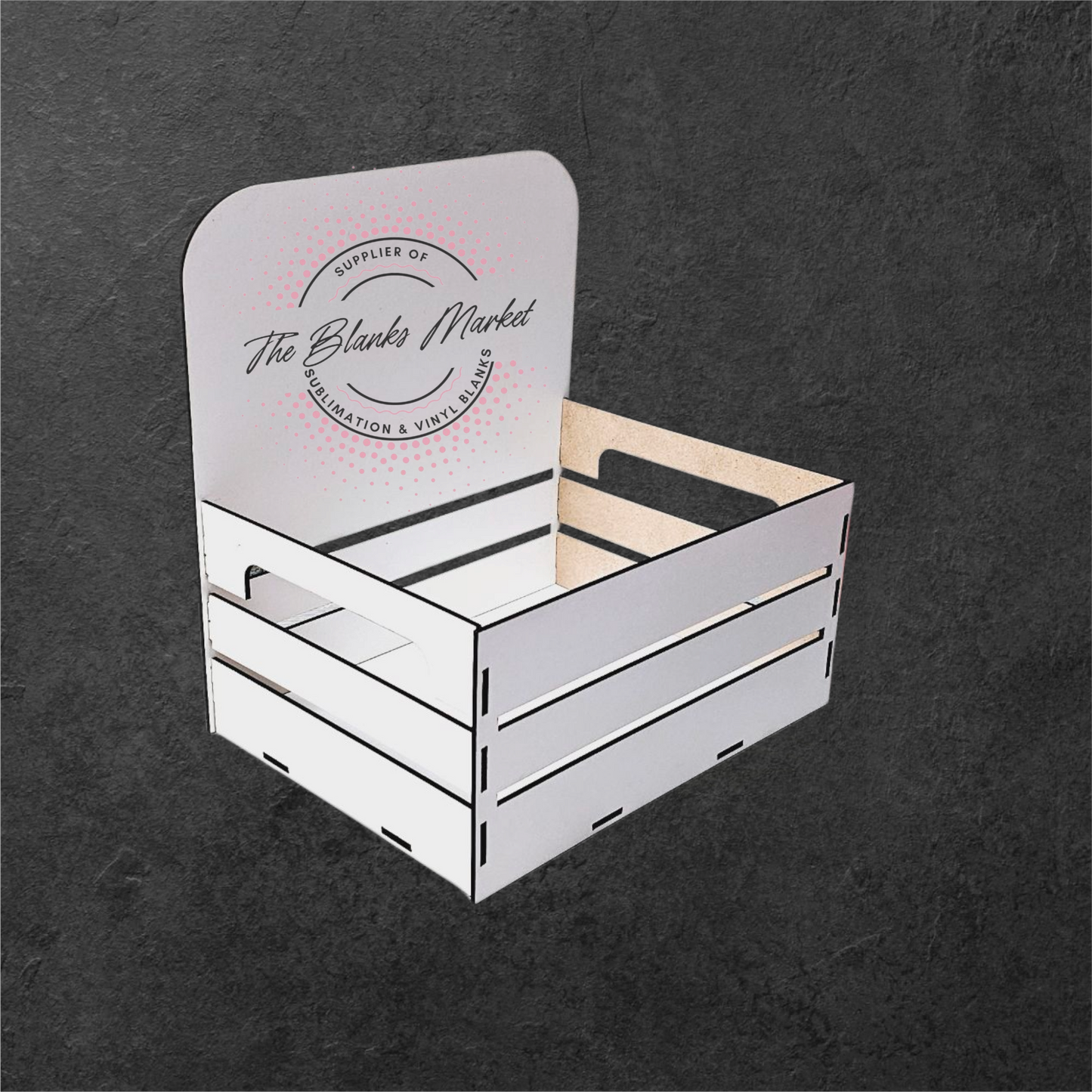 Large white fronted mdf crate