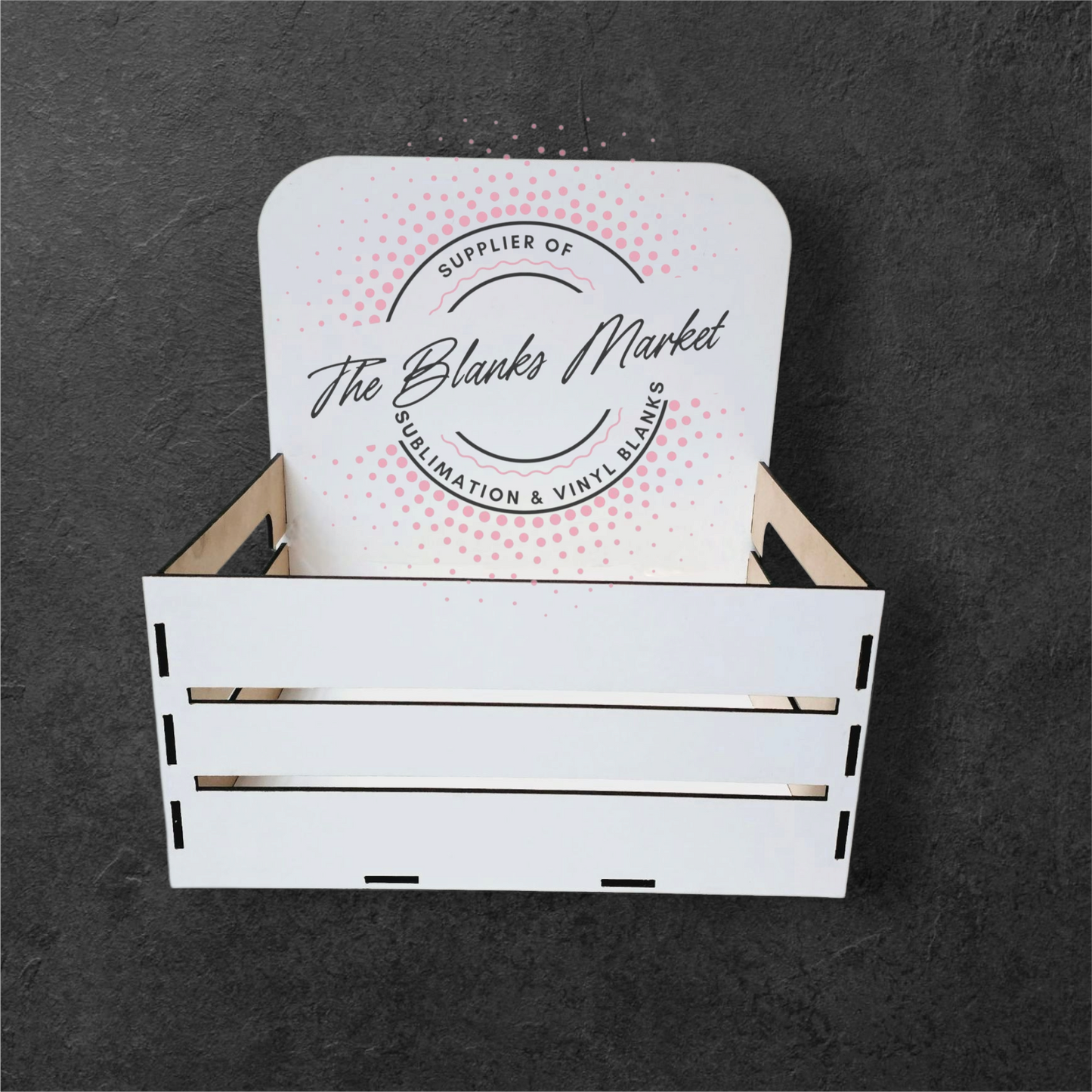 Large white fronted mdf crate