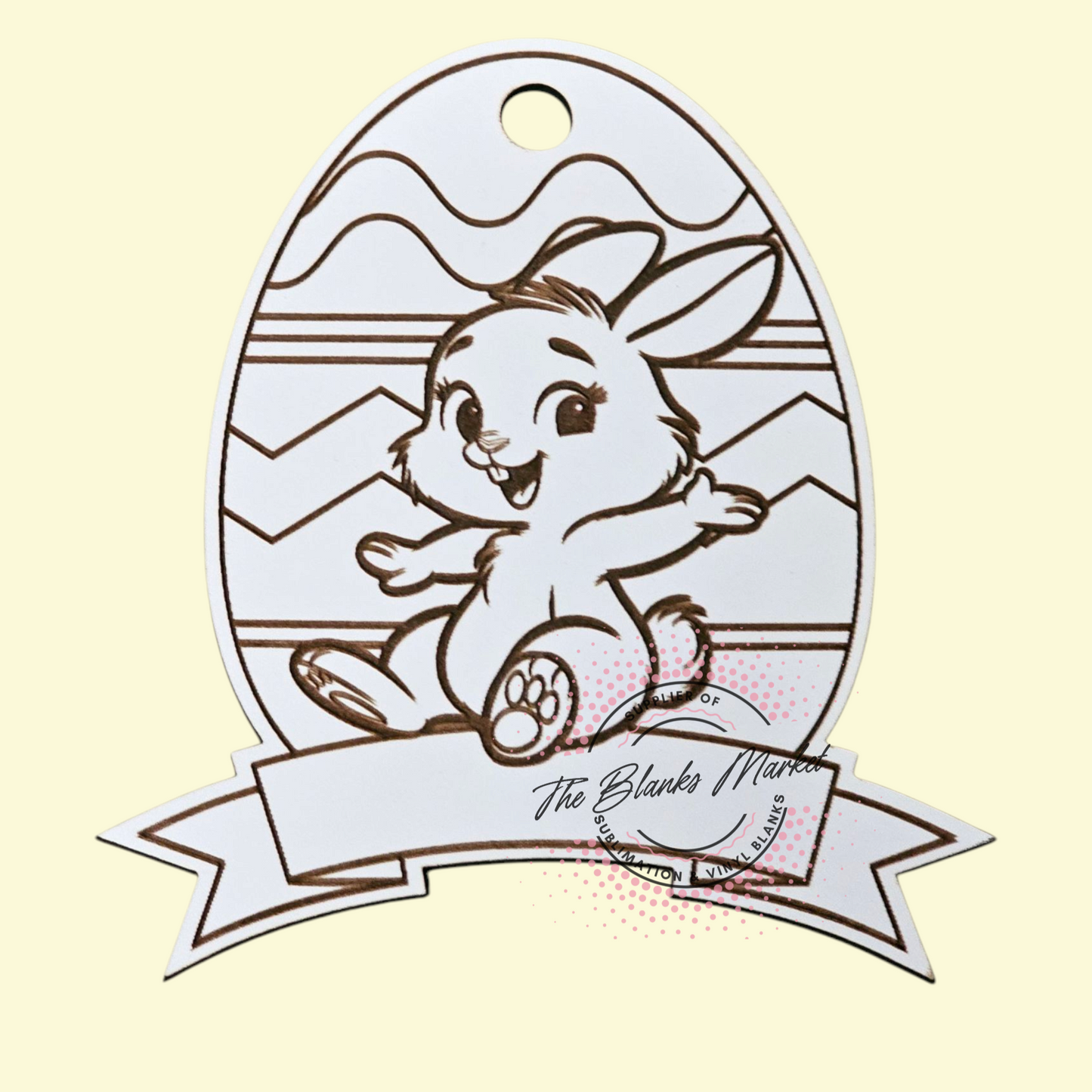 Easter bunny basket name tag