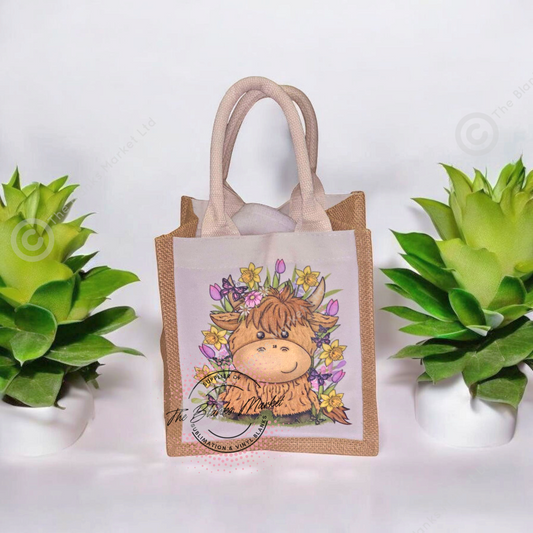 Double sided sublimation jute bag