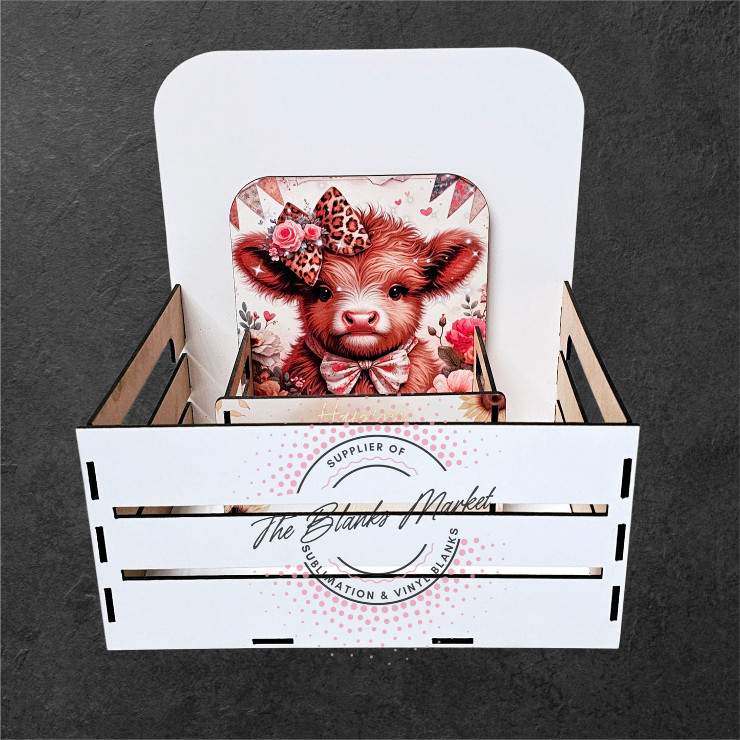 Large white fronted mdf crate