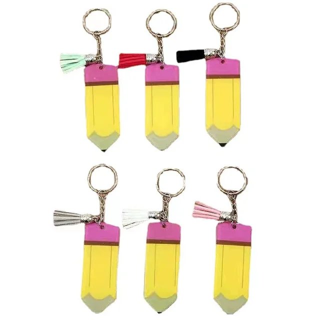 Acrylic pencil keychains