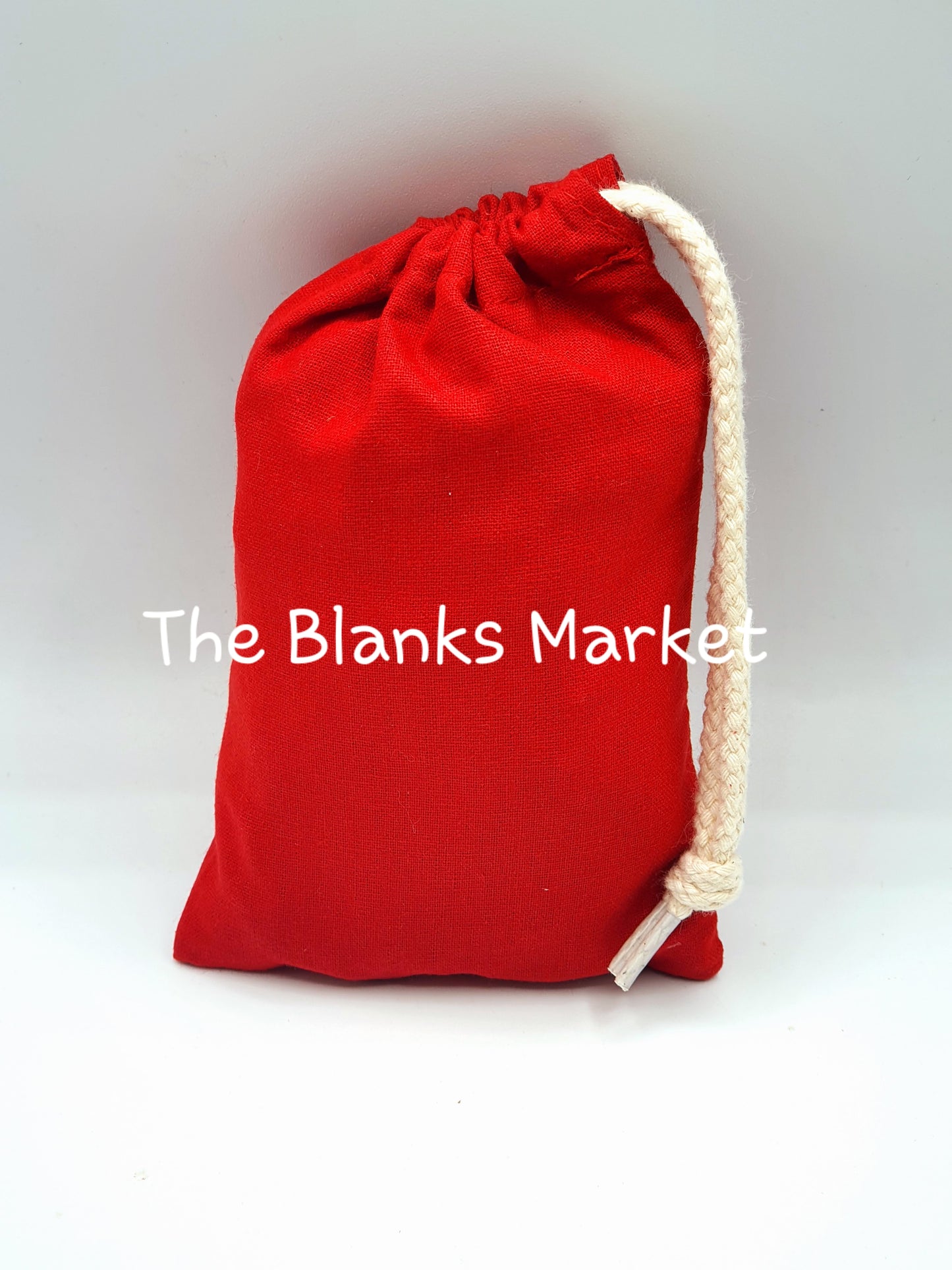 Red drawstring bag