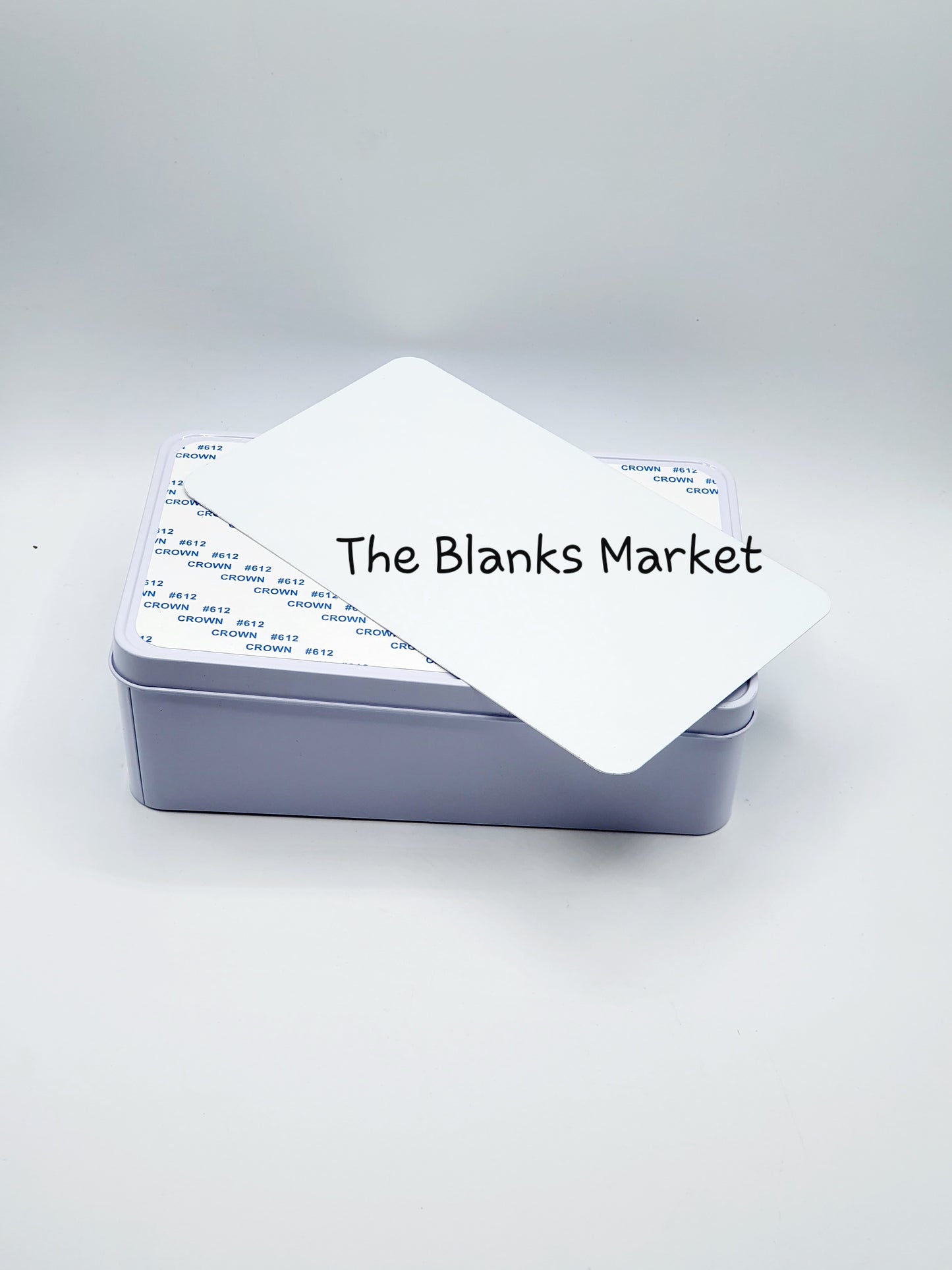 White Rectangle sublimation Tin