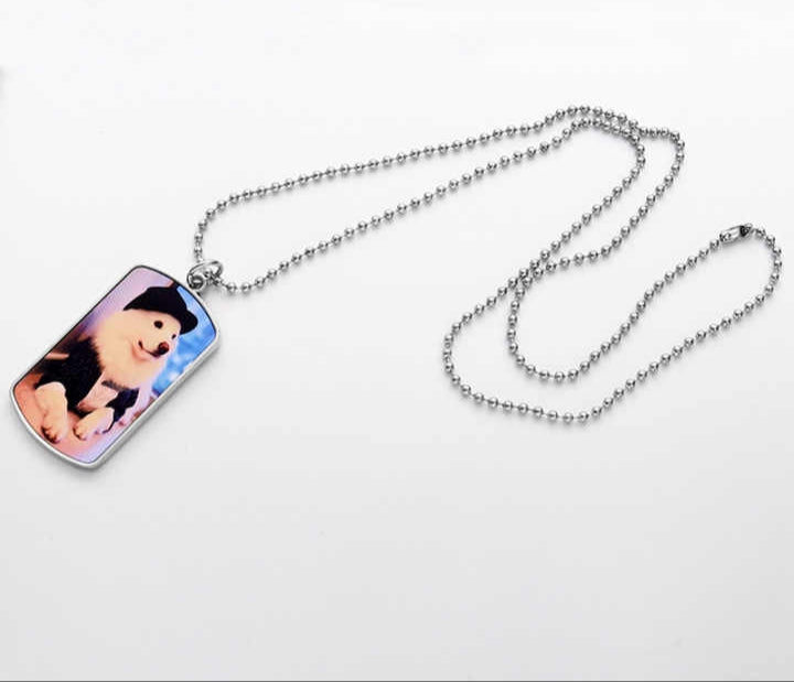 Rectangle Shape Sublimation Blank Metal Dog Tag