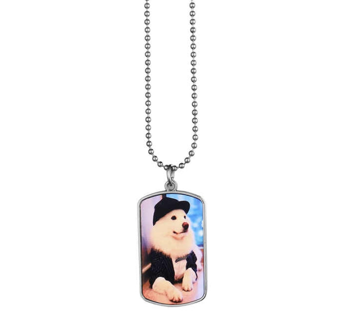 Rectangle Shape Sublimation Blank Metal Dog Tag