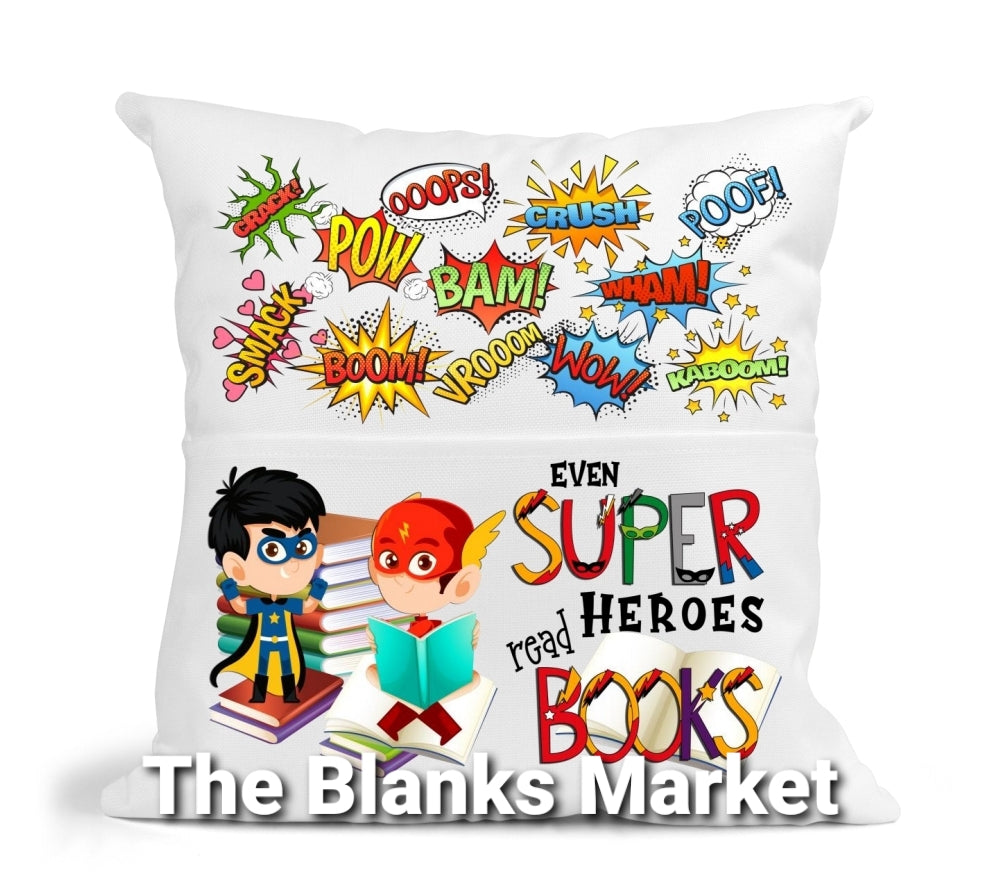 Brushed polyester White pocket cushion cover
