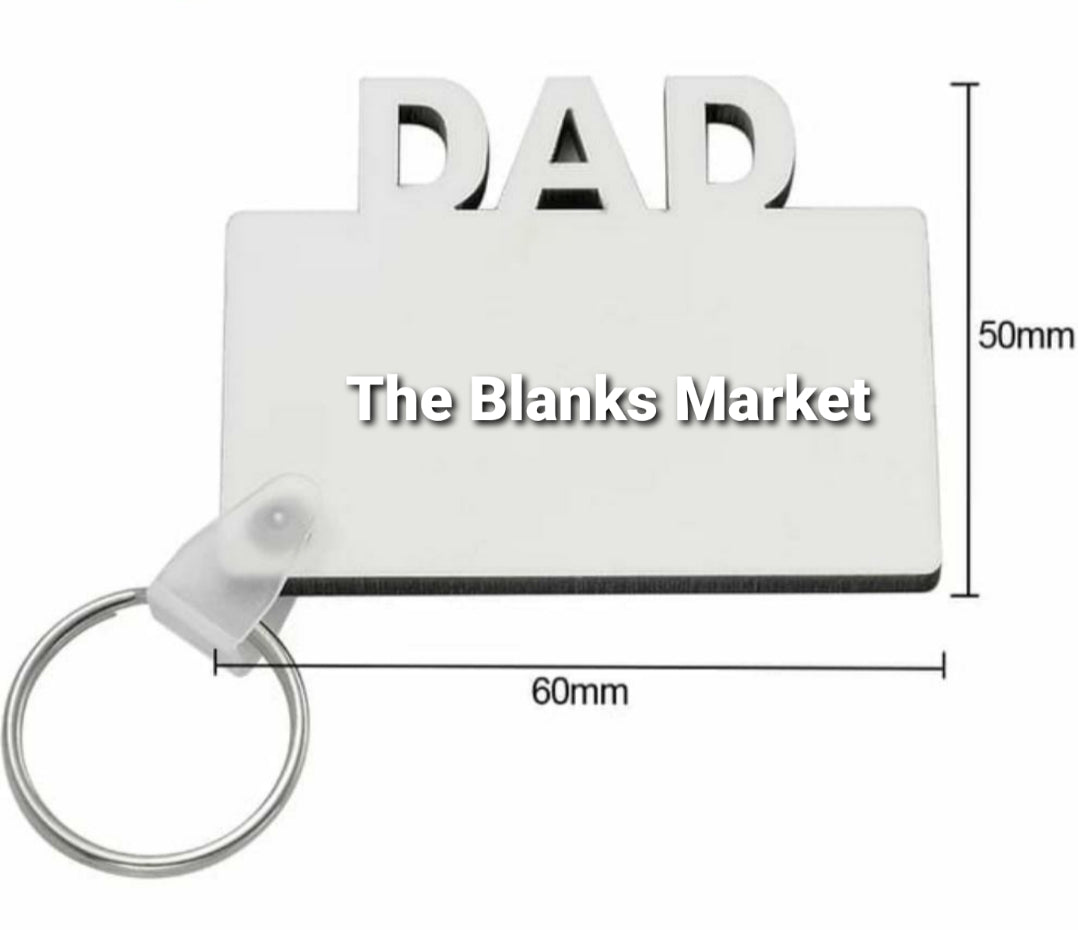 Sublimation dad keyring