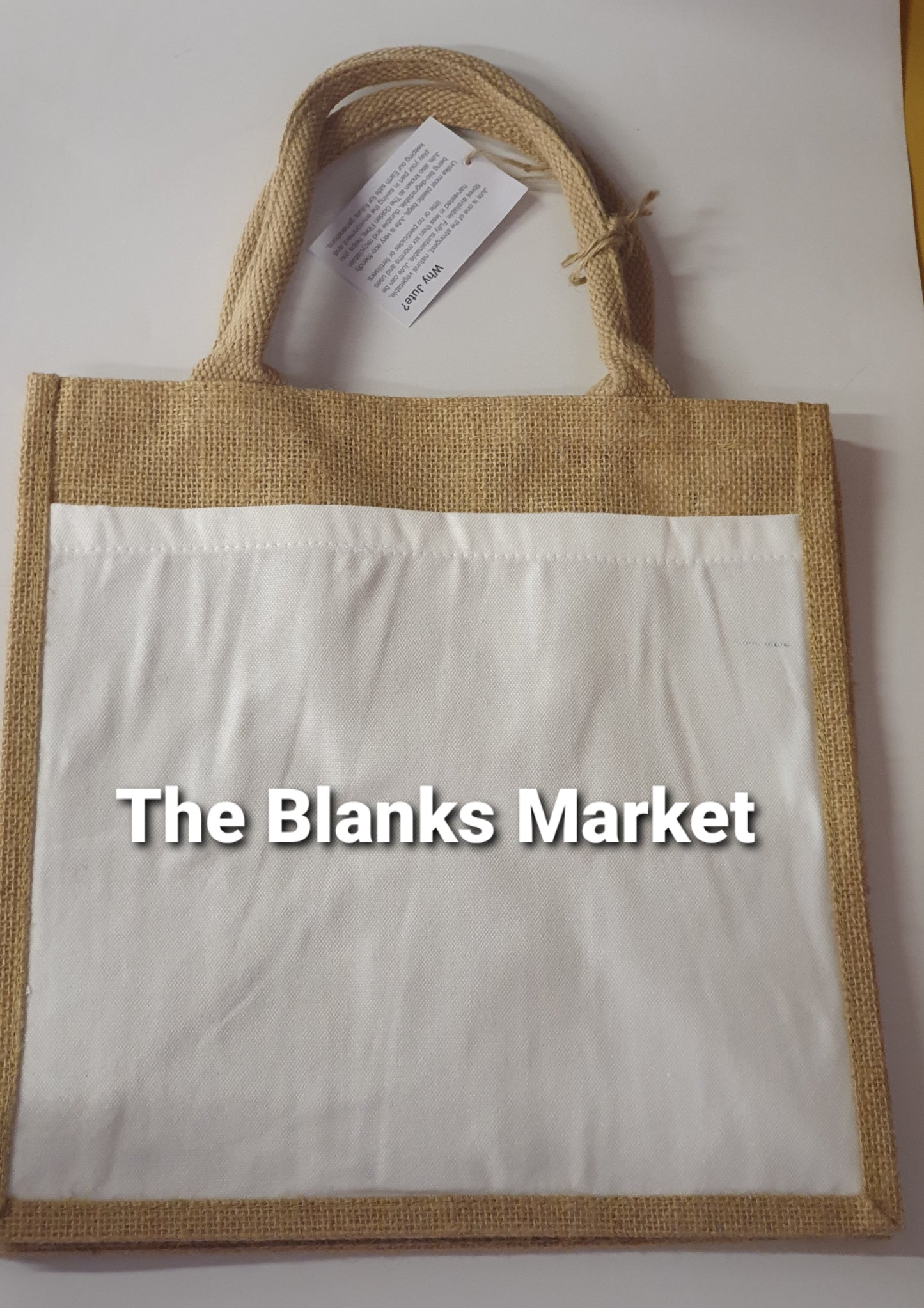 Seconds/Practice Jute Bag with Sublimation Pocket