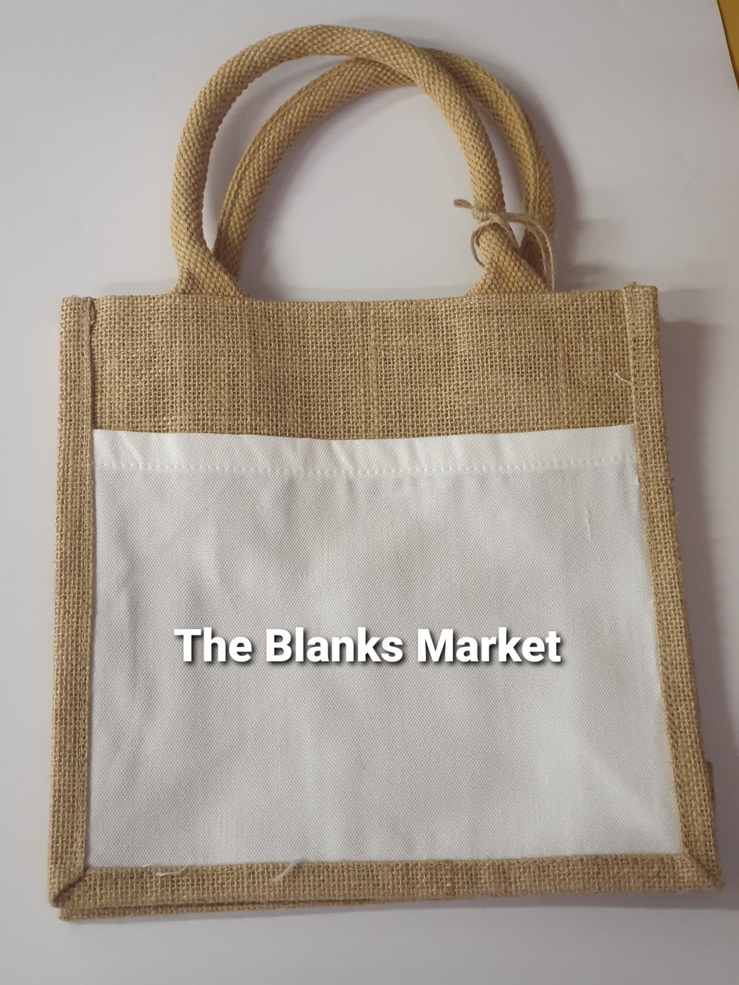 Seconds/Practice Jute Bag with Sublimation Pocket