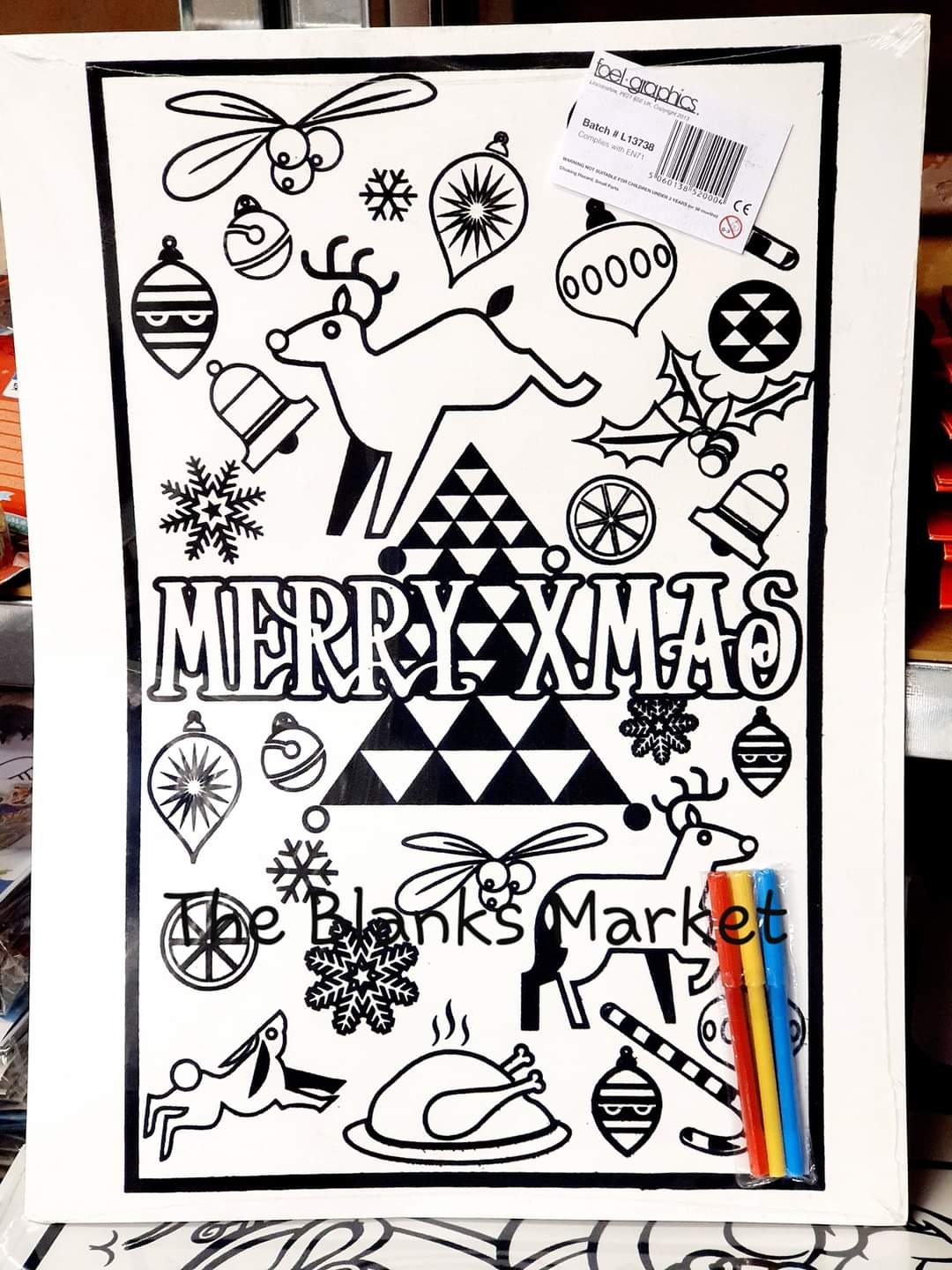 Christmas large colouring board
