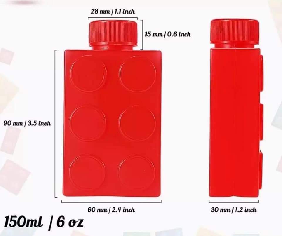 Brick Cups with Straws and Lid