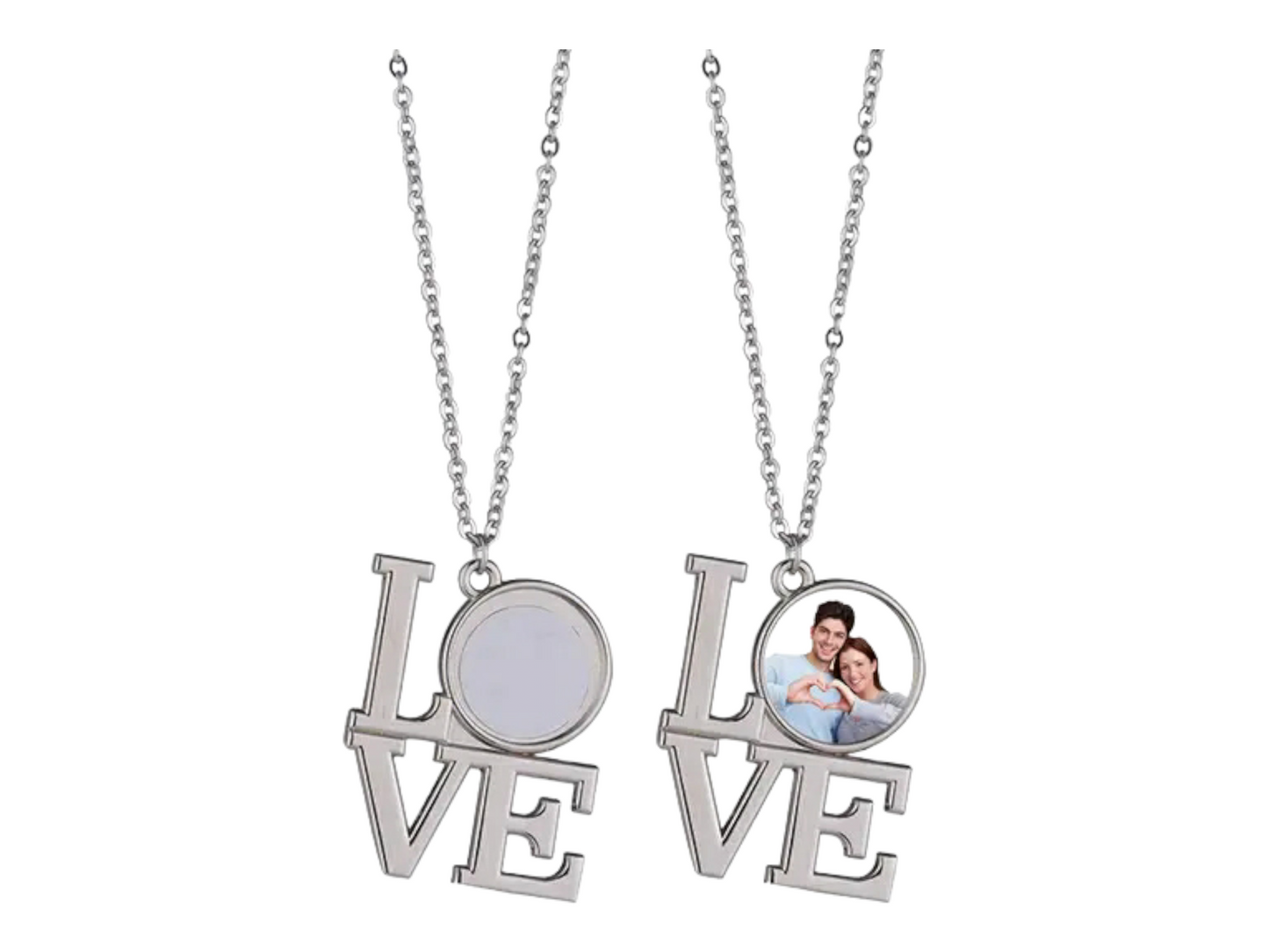 Sublimation love necklace